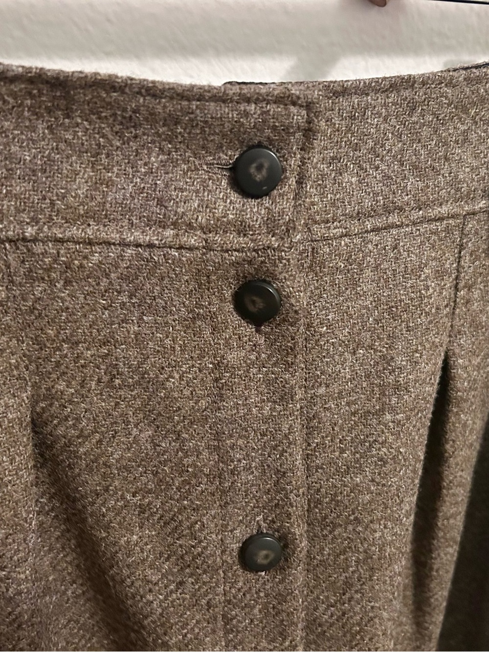 NWT Sézane Clarine Skirt in Taupe Wool size 10 42 midi preppy tweed discontinued - Picture 7 of 11